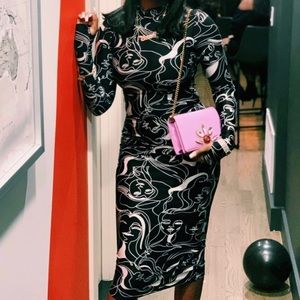 Akita Dress black and white